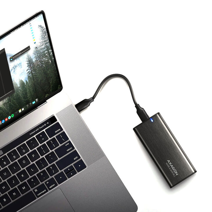 AXAGON EEM2-SB2 USB-C 3.2 Gen 2, M.2 SSD Enclosure - black image number 8