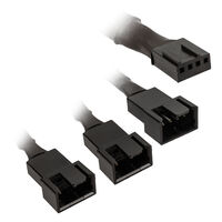 Kolink 1-3 PWM Lüfter Splitterkabel - 35 cm, geflochten, schwarz