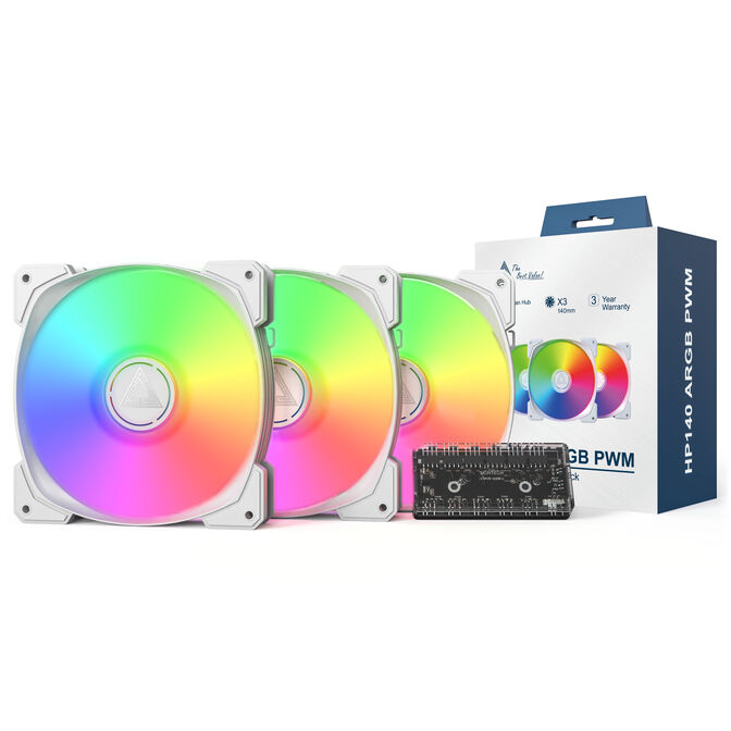 Montech HP140 PWM ARGB L&uuml;fter, 3er Pack - 140mm, wei&szlig; image number 4