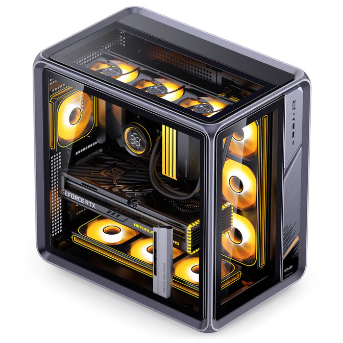 Jonsplus BO400 PC-Geh&auml;use, Midi-Tower, ATX, Tempered Glass &ndash; gunmetal grey image number 4