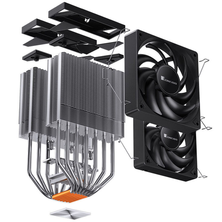 Jonsbo CR-3000 CPU-Kühler, Dual Tower, 120mm - schwarz image number 6