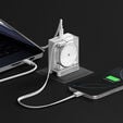 SHARGE Retractable 65W Charger EU PLUG - White image number null