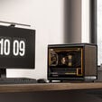 Jonsbo D33 Wood PC Case, Mini Case, mATX, Tempered Glass - Black, Wood image number null
