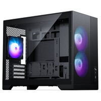 Phanteks XT M3 PC-Gehäuse, Mini-Gehäuse, mATX, RGB, Tempered Glass - inklusive 3x 120-mm-Lüfter, schwarz