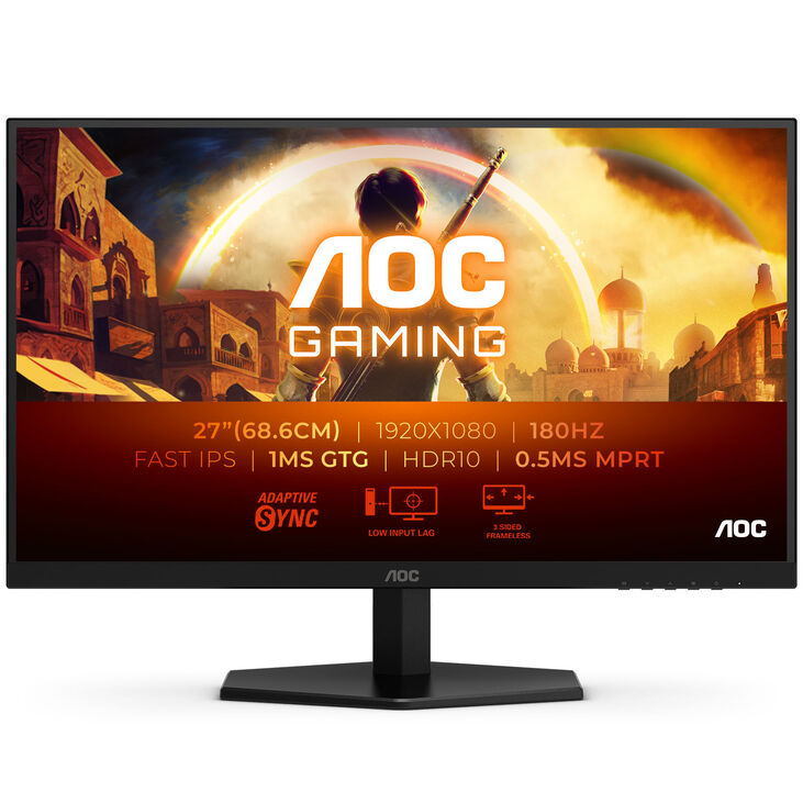 AOC Gaming 27G42E, 27-inch gaming monitor, 180Hz, IPS, FreeSync image number 0