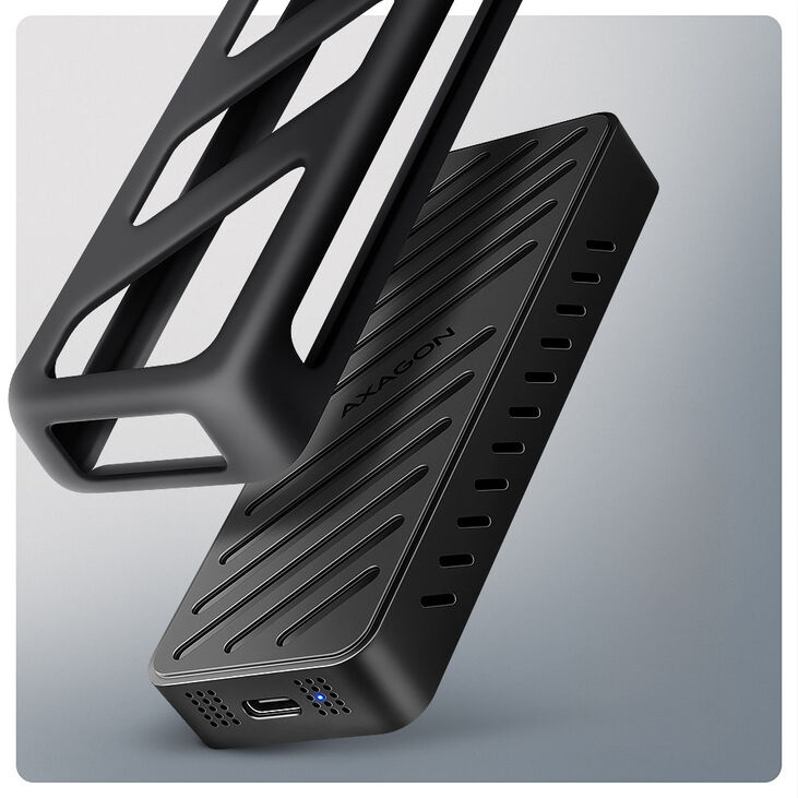 AXAGON EEM2-20G NVMe SSD enclosure, USB-C 3.2, 20 Gbps, 2230 - 2280 - black image number 5