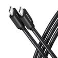 AXAGON BUCM2-CM15AB Ladekabel USB-C zu USB-C 2.0, 1,5 m, PD 240 W 5 A, ALU - Schwarz image number null