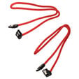 Corsair Premium Sleeved SATA cable angled, red 60cm - 2 pack image number null