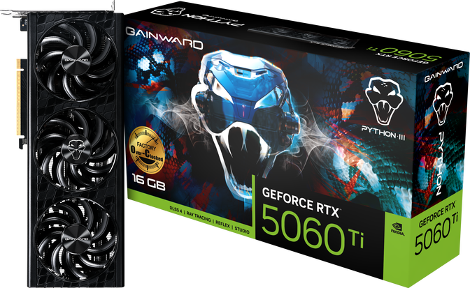 Gainward GeForce RTX 5060 Ti Python III OC, 16384 MB GDDR7 image number 0