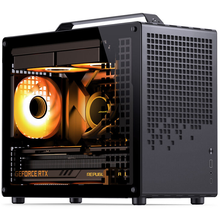 Jonsplus Z20 Micro-ATX case, with carrying handle - black