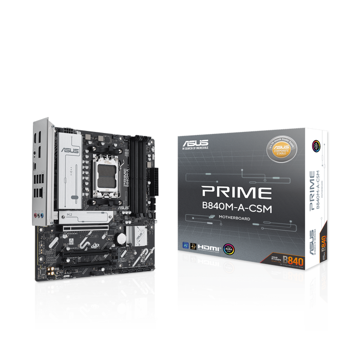 ASUS PRIME B840M-A Mainboard, Sockel AM5, AMD B840, Micro-ATX, DDR5 image number 0