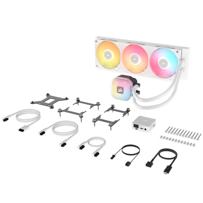 CORSAIR iCUE LINK TITAN 360 RX RGB CPU-Wasserk&uuml;hler, 360 mm, RGB, iCUE LINK - wei&szlig; image number 6