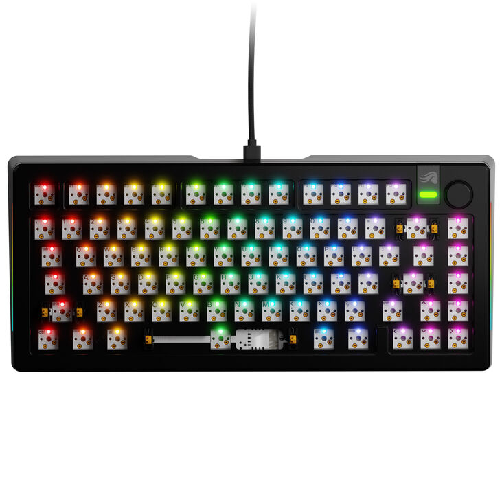 Glorious GMMK 3 Pro 75% Custom Gaming Keyboard - Barebone, ANSI Layout, Black image number 1
