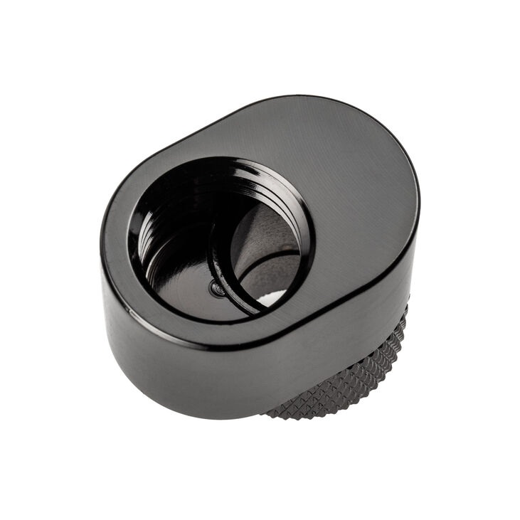 XSPC G1/4 Rotary 7mm Offset Fitting - black chrome image number 1