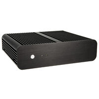 Akasa Euler Fanless Thin-Mini-ITX Case, 120W PSU, OEM - black