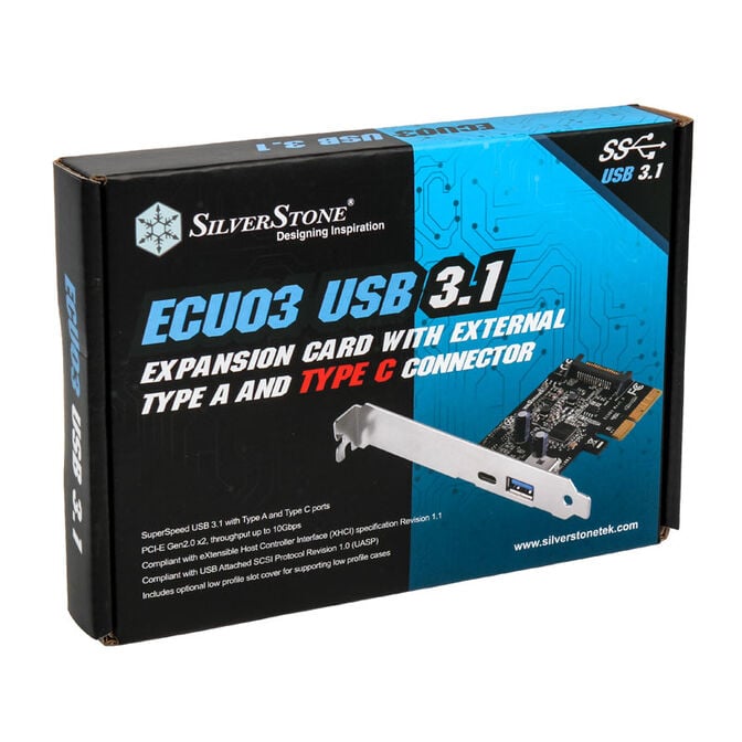 SilverStone SST-ECU03, 2Port USB3.1 Gen2 Karte - PCIe image number 5