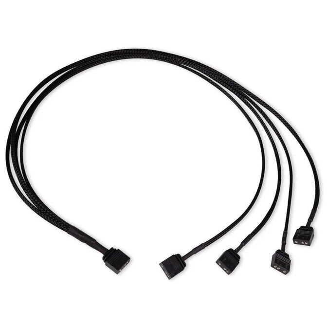 Alphacool Y-Splitter aRGB 3-pin to 4x 3-pin 60cm - black image number 0