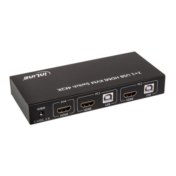 InLine KVM Switch, 2-Fach HDMI 4K2K mit Audio image number 1