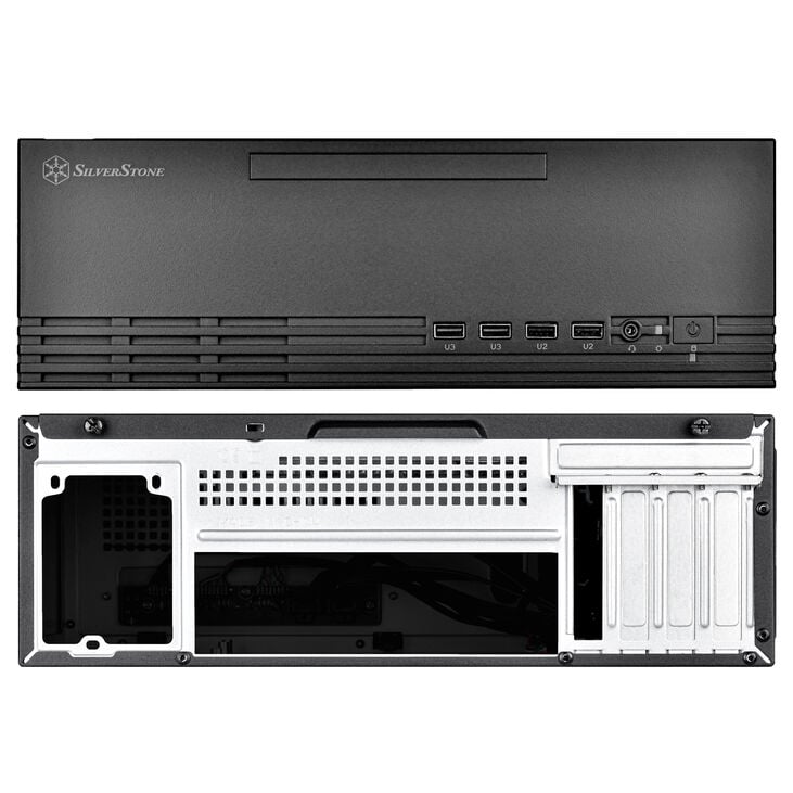 SilverStone SST-ML11B Milo Slim HTPC Micro-ATX Case - black image number 2