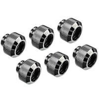 Alphacool Eiszapfen 13mm hard tube compression fitting G1/4, 6-Pack - chrome