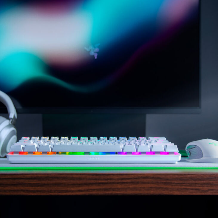Razer Huntsman Mini Mercury Gaming Keyboard, Optical Switches - White, ISO DE image number 4