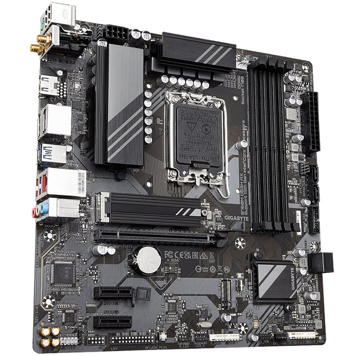 GIGABYTE B760M DS3H AX motherboard, Socket 1700, Intel B760, Micro-ATX, DDR5 image number 1
