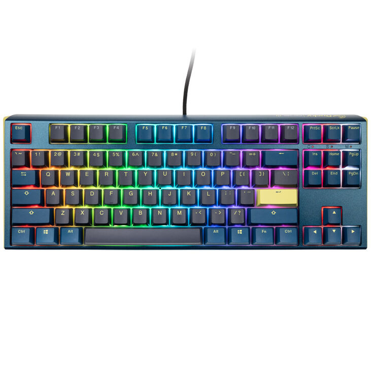 Ducky One 3 Daybreak TKL Gaming Keyboard, RGB LED - MX-Blue (US) image number 1