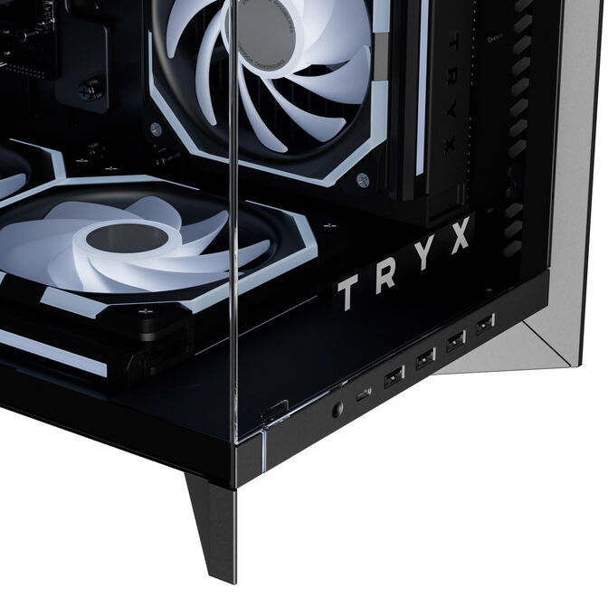TRYX LUCA L70 Midi Tower - black + PANORAMA SE ARGB 360 complete water cooling, 3D-AMOLED, 360mm - black image number 10