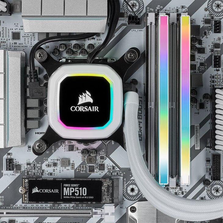Corsair Vengeance RGB Pro SL DDR4-3600 RAM, CL18, XMP - 32 GB Dual-Kit, weiß image number 6