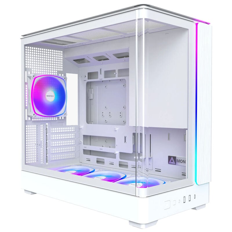 Montech KING 15 PRO PC-Gehäuse, Mini-Gehäuse, mATX, Tempered Glass, RGB - weiß Image