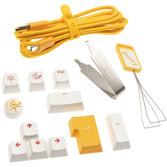Ducky One 3 Yellow Gaming Keyboard, RGB LED - MX-Red image number 8