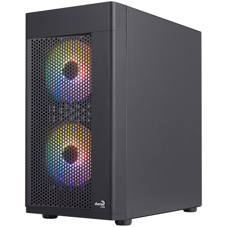 Aerocool Hexform-G-BK-v2 Midi-Tower, Tempered Glass - schwarz image number 7