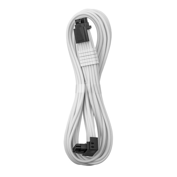 CableMod Universal Pro ModMesh 16-Pin to 16-Pin Cable, 90° Connector, Sleeved, StealthSense - White, 60 cm, Var. A image number 0