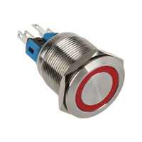 DimasTech Vandalismusschalter/-taster 22mm - Silverline - rot