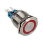 DimasTech Vandalism switch/button 22mm - Silverline - red