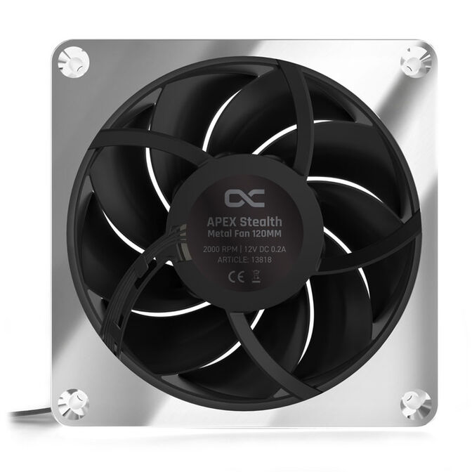 Alphacool Apex Stealth Metal Fan 120 mm, 2,000 RPM - chrome image number 2