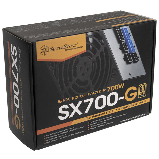 SilverStone SST-SX700-G v1.1 SFX Netzteil 80 PLUS Gold, modular - 700 Watt image number 7