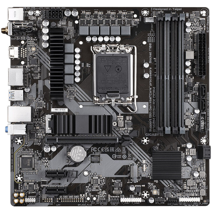 GIGABYTE B760M DS3H AX DDR4, Socket LGA 1700, Intel B760M, Micro-ATX - DDR4 image number 2