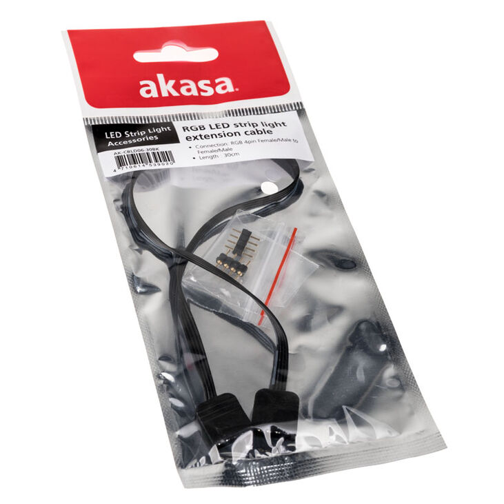 Akasa RGB LED Verlängerung 4 Pin - 30 cm image number 2