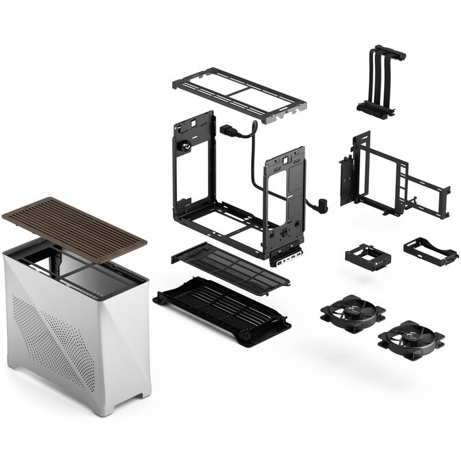 Fractal Design Era 2 Mini-ITX Case, Walnut Wood Panel &ndash; Silver image number 21