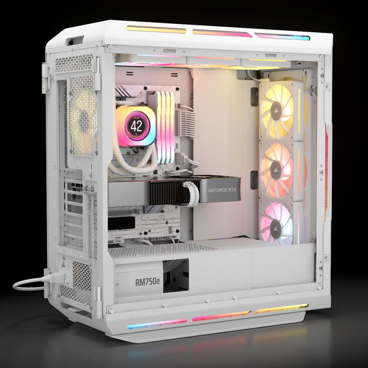 Corsair RMe Series RM750e 80 PLUS Gold Power Supply, modular, ATX 3.1, PCIe 5.1 - 750 Watts, white image number 14