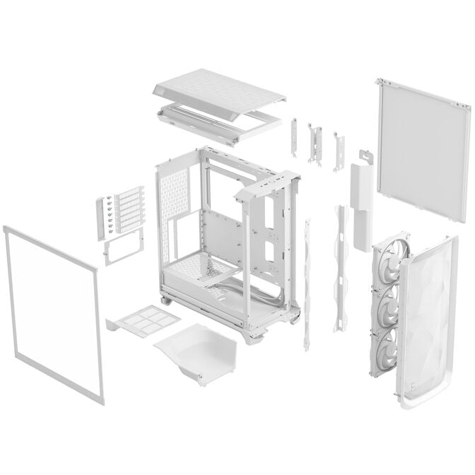 Fractal Design Meshify 3 RGB TG Clear PC-Geh&auml;use, Midi-Tower, E-ATX - wei&szlig; image number 11