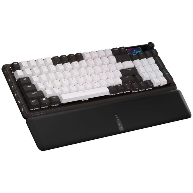 Corsair VANGUARD 96 Gaming-Tastatur, mechanisch, RGB, 8.000 Hz - MLX Plasma Switches, ISO (DE), schwarz/wei&szlig; image number 0