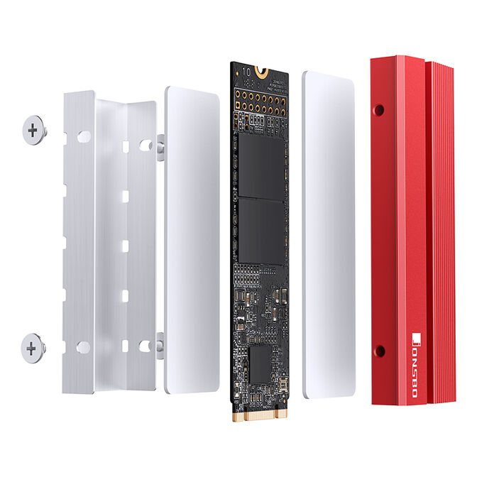Jonsbo M.2-6 SSD-K&uuml;hler, 2280 - rot image number 5