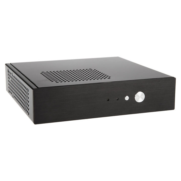 Akasa Cypher Thin-Mini-ITX Gehäuse inkl. 120W Netzteil, OEM - schwarz image number 0