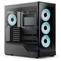 Aerocool P500A PC-Geh&auml;use, Midi-Tower, ATX, Tempered Glass, RGB - schwarz