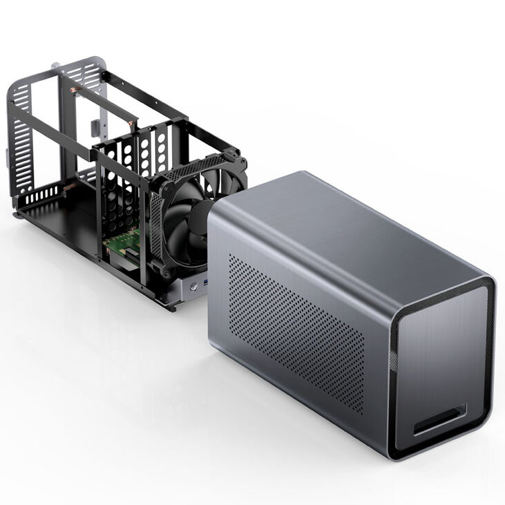 Jonsbo N1 Mini-ITX Gehäuse - grau image number 6