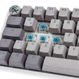 Ducky One 3 Mist Grey SF Gaming Keyboard, RGB LED - MX-Blue image number null