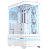 ASUS Prime AP304 ARGB PC Case, Mid Tower, ATX, ARGB, Tempered Glass &ndash; white