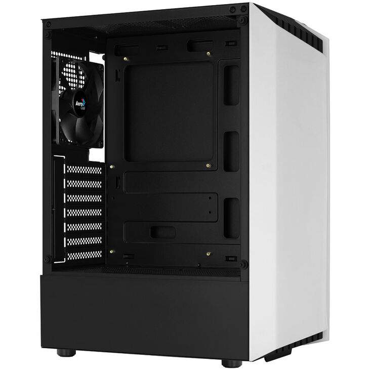 Aerocool Bionic v1 Mid Tower, RGB, Tempered Glass - Black/White image number 4